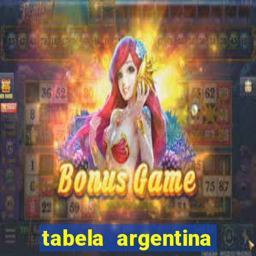 tabela argentina torneo betano