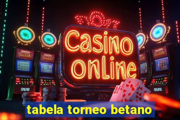 tabela torneo betano